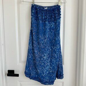 Strapless Blue Sun Dress